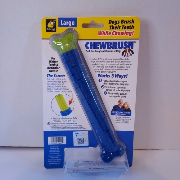 Chewbrush Self-Brushing Toothbrush for Dogs - Blue and Green - Picture 2 of 2